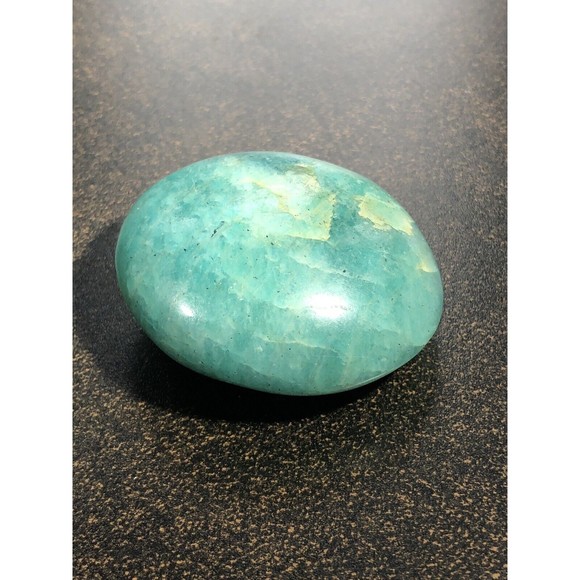 Natural Amazonite Palm Stone Pair Calming Soothing Amazonite Stone Polished - Picture 15 of 16